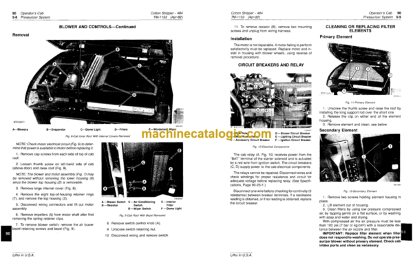 John Deere 484 Cotton Stripper Technical Manual (TM1153)