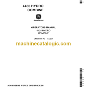 John Deere 4435 Hydro Combine Operator's Manual (OMZ92026)