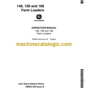 John Deere 148, 158 and 168 Farm Loaders Operator's Manual (OMW21465)