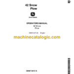 John Deere 42 Snow Plow Operator's Manual (OMW15072)