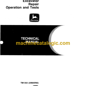 John Deere 490 Excavator Repair Operation and Test Technical Manual (TM1302)