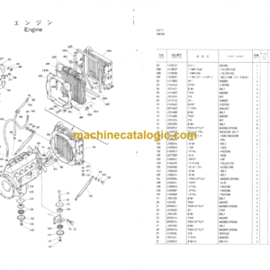 Hitachi UH033 Hydraulic Excavator Parts Catalog