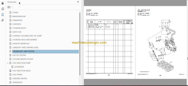 Hitachi ZX26U-5A Hydraulic Excavator Parts Catalog & Equipment Components & Engine Parts Catalog