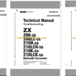 Hitachi ZX200-5A ZX200LC-5A ZX210H-5A ZX210LCH-5A ZX210K-5A ZX210LCK-5A Hydraulic Excavator Technical and Workshop Manual