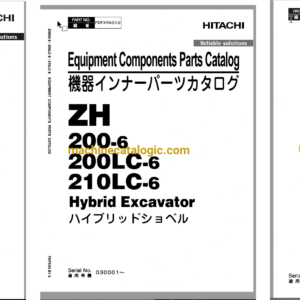 Hitachi ZH200-6 Hybrid Excavator Parts Catalog & Engine Parts Catalog & Equipment Components Parts Catalog