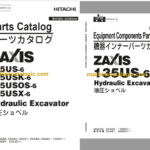 Hitachi ZX135US-6 Hydraulic Excavator Parts and Equipment Components Parts Catalog