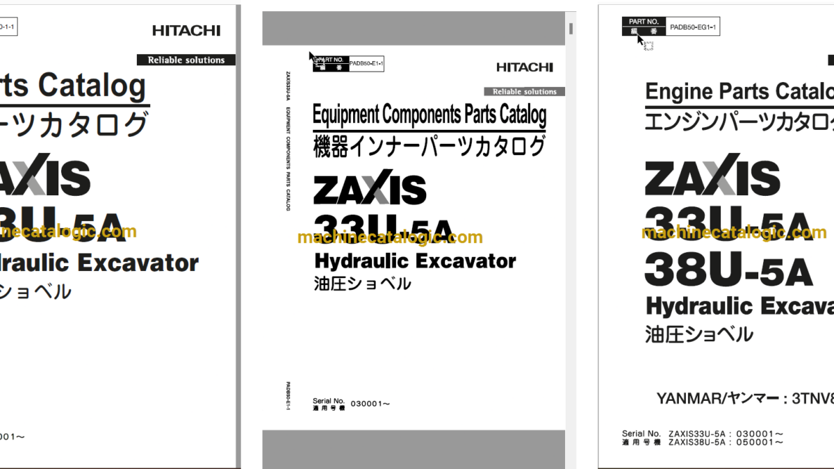 の 人気アイテムランキング Hitachi ZX33U-5A Hydraulic Excavator Parts Catalog & Engine 応援グッズ