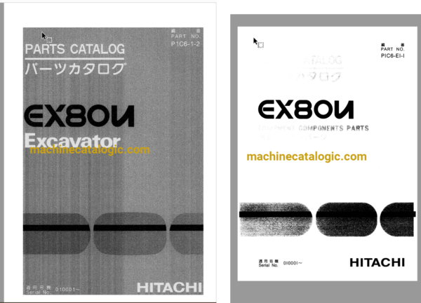 Hitachi EX80U Excavator Parts Catalog & Equipment Components Parts Catalog