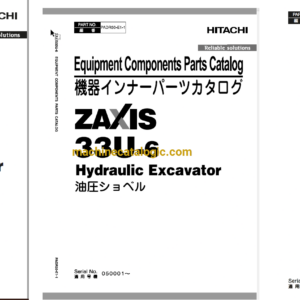 Hitachi ZX33U-6 Hydraulic Excavator Parts Catalog & Engine Parts Catalog & Equipment Components Parts Catalog