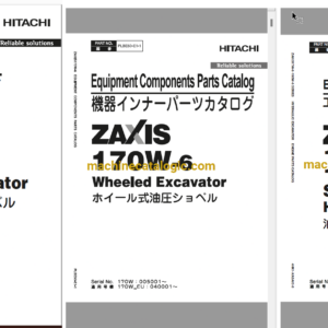 Hitachi ZX170W-6 Wheeled Excavator Full Parts Catalog