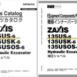 Hitachi ZX135US-6 ZX135USK-6 ZX135USOS-6 Hydraulic Excavator Parts and Equipment Components Parts Catalog