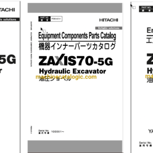 Hitachi ZX70-5G Hydraulic Excavator Parts Catalog & Engine Parts Catalog & Equipment Components Parts Catalog Hitachi ZX70-5G Hydraulic Excavator INDEX: