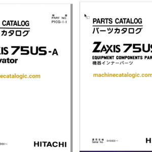 Hitachi ZX75US-A Hydraulic Excavator Parts Catalog & Equipment Components Parts Catalog