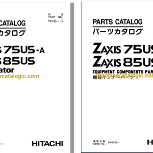 Hitachi ZX75US-A ZX85US Excavator Parts Catalog & Equipment Components Parts Catalog