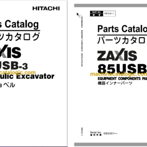 Hitachi ZX85USB-3 Hydraulic Excavator Parts Catalog & Equipment Components Parts Catalog