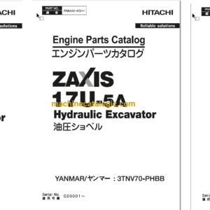 Hitachi ZX17U-5A Hydraulic Excavator Parts Catalog & Engine Parts Catalog