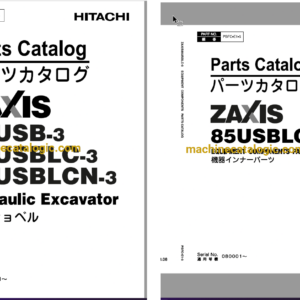 Hitachi ZX85USB-3 ZX85USBLC-3 ZX85USBLCN-3 Hydraulic Excavator Parts Catalog & Equipment Components Parts Catalog