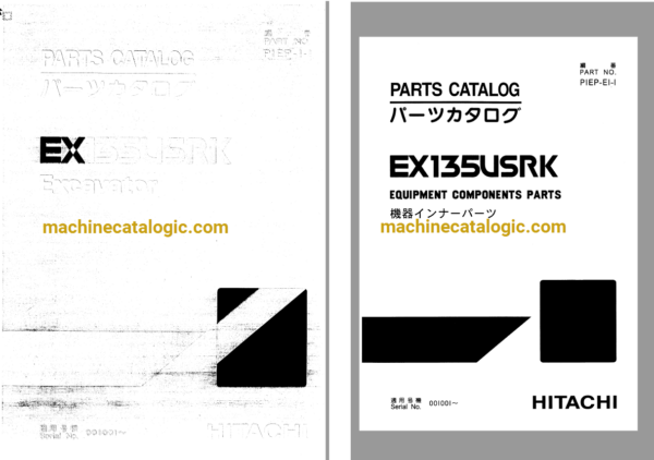 Hitachi EX135USRK Excavator Parts Catalog & Equipment Components Parts Catalog