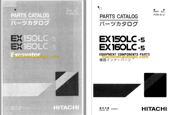 Hitachi EX150LC-5 EX160LC-5 Excavator Parts Catalog & Equipment Components Parts Catalog Hitachi EX150LC-5 EX160LC-5 Excavator CONTENTS: