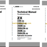 Hitachi ZX330-5G ZX330LC-5G ZX350H-5G ZX350LCH-5G ZX350K-5G ZX350LCK-5G Hydraulic Excavator Technical and Workshop Manual