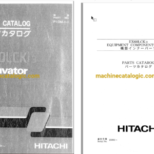 Hitachi EX60LCK-3 Excavator Parts Catalog & Equipment Components Parts Catalog