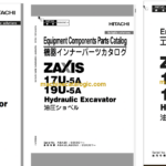 Hitachi ZX17U-5A ZX19U-5A Hydraulic Excavator Parts Catalog & Engine Parts Catalog & Equipment Components Parts Catalog
