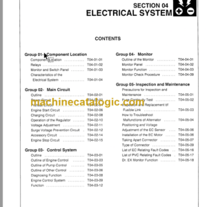 Hitachi EX300-3 Excavator Technical and Workshop Manual