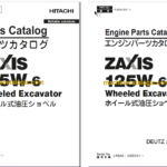 Hitachi ZX125W-6 Wheeled Excavator Parts Catalog & Engine Parts Catalog & Equipment Components Parts Catalog