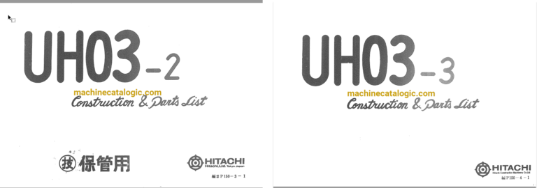 Hitachi UH03-2 UH03-3 Construction & Parts List