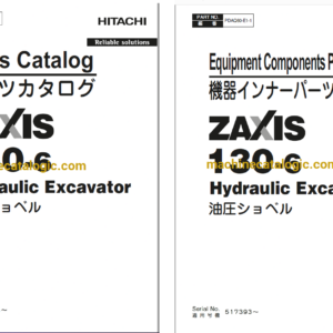 Hitachi ZX130-6 Hydraulic Excavator Parts Catalog & Equipment Components Parts Catalog