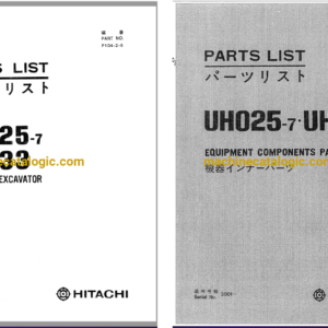 Hitachi UH025-7 UH033 Hydraulic Excavator Parts Catalog & Equipment Components Parts Catalog