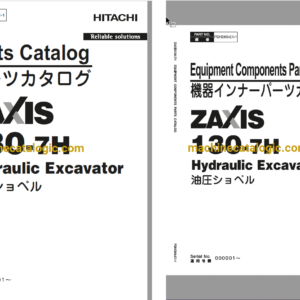 Hitachi ZX130-7H Hydraulic Excavator Parts Catalog & Equipment Components Parts Catalog