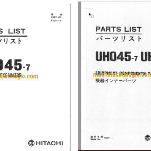 Hitachi UH045-7 UH063 Hydraulic Excavator Parts Catalog & Equipment Components Parts Catalog