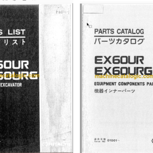 Hitachi EX60UR EX60URG Hydraulic Excavator Parts Catalog & Equipment Components Parts Catalog