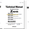 Hitachi ZX200 ZX225USR ZX225US ZX230 ZX270 Excavator Technical and Workshop Manual