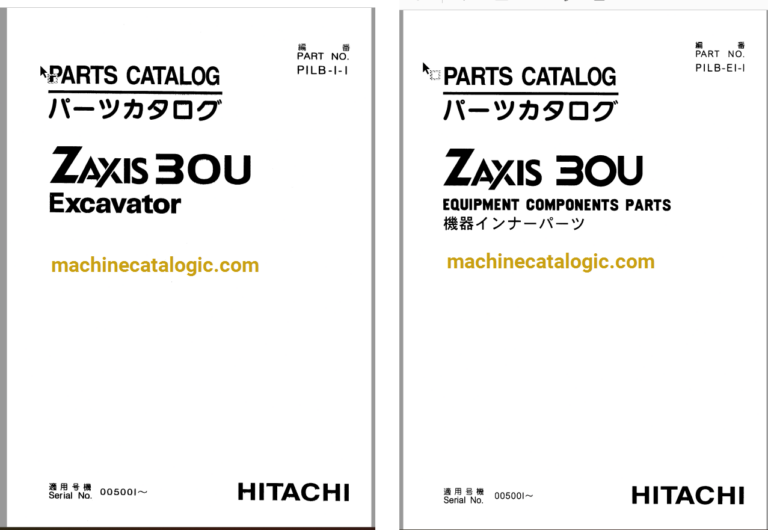 Hitachi ZX30U Excavator Parts Catalog & Equipment Components Parts Catalog