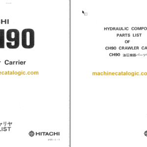 Hitachi CH90 Rubber Crawler Carrier Parts Catalog & Equipment Components Parts Catalog