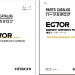 Hitachi EG70R Rubber Crawler Carrier Parts Catalog & Equipment Components Parts Catalog