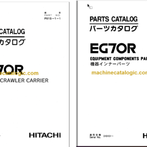 Hitachi EG70R Rubber Crawler Carrier Parts Catalog & Equipment Components Parts Catalog