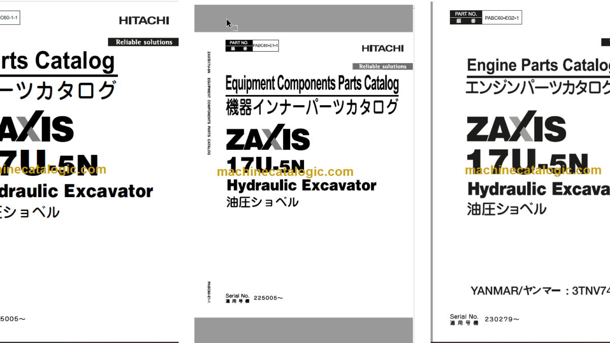 Hitachi ZX17U-5N Hydraulic Excavator Parts Catalog