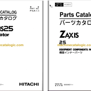 Hitachi ZX25 Excavator Parts Catalog & Equipment Components Parts Catalog