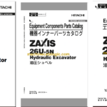 Hitachi ZX26U-5A Hydraulic Excavator Parts Catalog & Equipment Components & Engine Parts Catalog