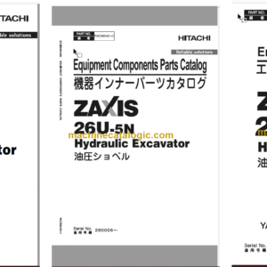 Hitachi ZX26U-5A Hydraulic Excavator Parts Catalog & Equipment Components & Engine Parts Catalog