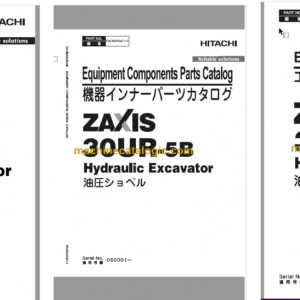 Hitachi ZX30UR-5B Hydraulic Excavator Parts Catalog & Equipment Components & Engine Parts Catalog