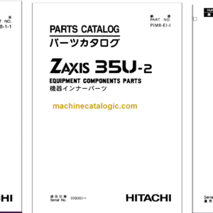 Hitachi ZX35U-2 Hydraulic Excavator Parts Catalog & Equipment Components Parts Catalog