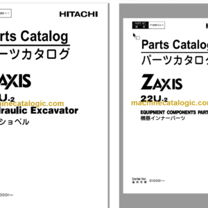 Hitachi Zaxis ZX22U-2 Hydraulic Excavator Parts Catalog & Equipment Components Parts Catalog