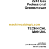 John Deere 2243 Gas Professional Greensmower Technical Manual (TM1473)