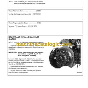 John Deere 670 770 790 870 970 1070 Compact Utility Tractors Technical Manual (TM1470)