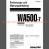 Komatsu WA500-7 RADLADER Bedienungs- und Wartungsanleitung Deutsch