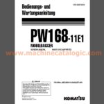 Komatsu PW168-11E1 MOBILBAGGER Bedienungs- und Wartungsanleitung Deutsch